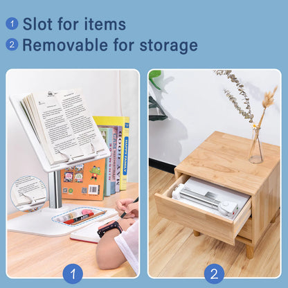 Eary Portable Laptop Stand for Desktop Height Angle Adjustable Holder for Notebook Floor Book Desk Gifts for Kids Girls Students