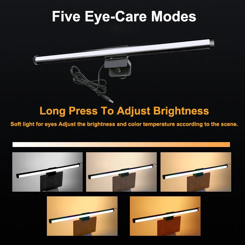 Screen Hanging Lighting RGB CCT Computer Gaming Lights Bar Monitor Led Monitor Light Bar for USB Dimmable Desk Lamp Atmosphere