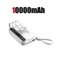 Lenovo New 500000mAh 4 Cables High Capacity Mini Power Bank Fast Charging Portable External Battery Supply New For iPhone Xiaomi