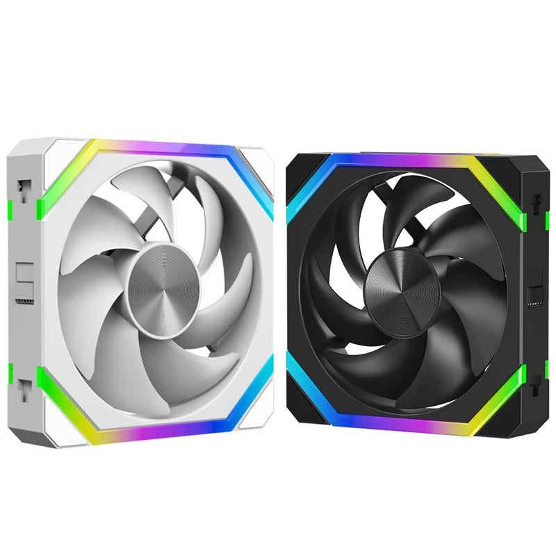 JUMPEAK CS120 ARGB Cooling Fan 360mm 240mm Modular Stackable Splicing Silent 120mm RGB Fans Kit For Gaming PC Case Water Cooler