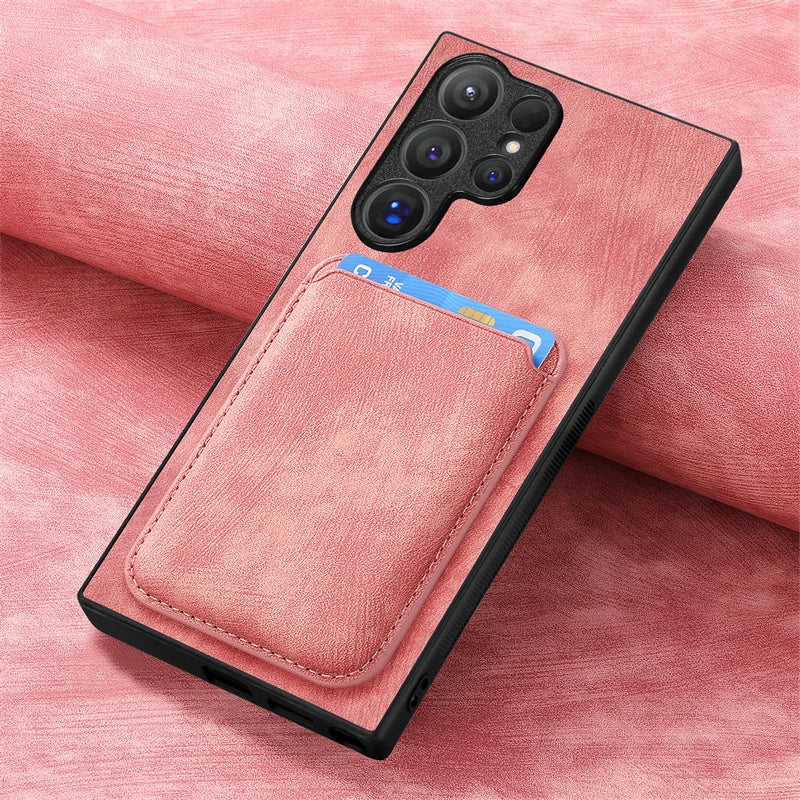 Luxury Leather Detachable Magnetic Card Slot Wallet Case For Samsung Galaxy S25 S24 S23 S22 S21 Ultra + Plus FE Shockproof Cover