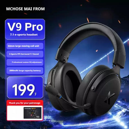 Mchose V9 Pro Delta Design Pro Gaming Headset Over Ear Headphones With Mic Surround Sound For Pc Ps5 Computer Games