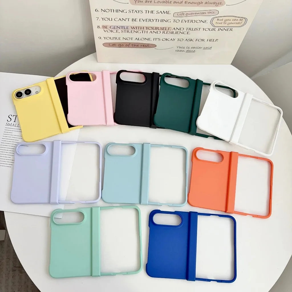 Candy Colorl Hard Shell PC Hinge Protection Shockproof Phone Case For iPhone Duo 2026 Bumper Protective Front and Back Cover