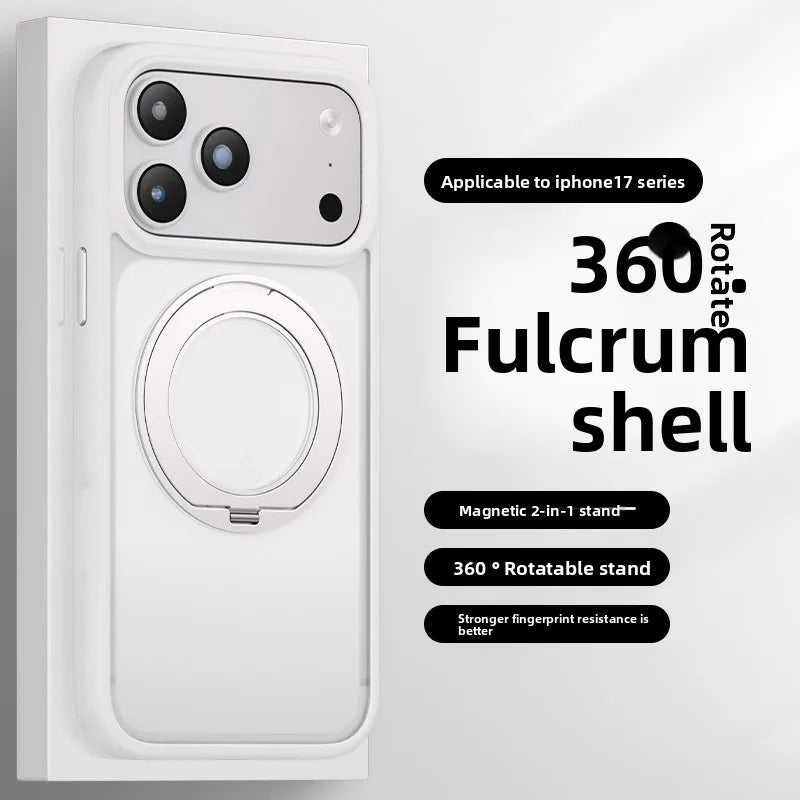 Luxury 360 Rotating Magnetic Phone Case for iPhone 17 Pro Max 16 Plus 15 14 13 12 11 Shockproof Slim Fit for Magsafe Stand Cover