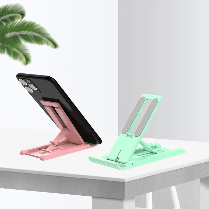 Desktop Foldable Phone Holder Stand Portable Tablet Stand Desk Lazy Bracket For iPhone 13 Pro iPad Mobile Phone Tablet below 12