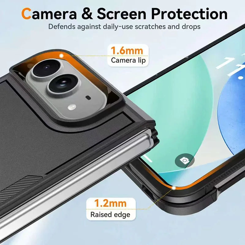 Color Blocking Soft Silicone Anti Drop And Anti Collision Folding Phone Case For IPhone Duo Portable Armor Protection Case