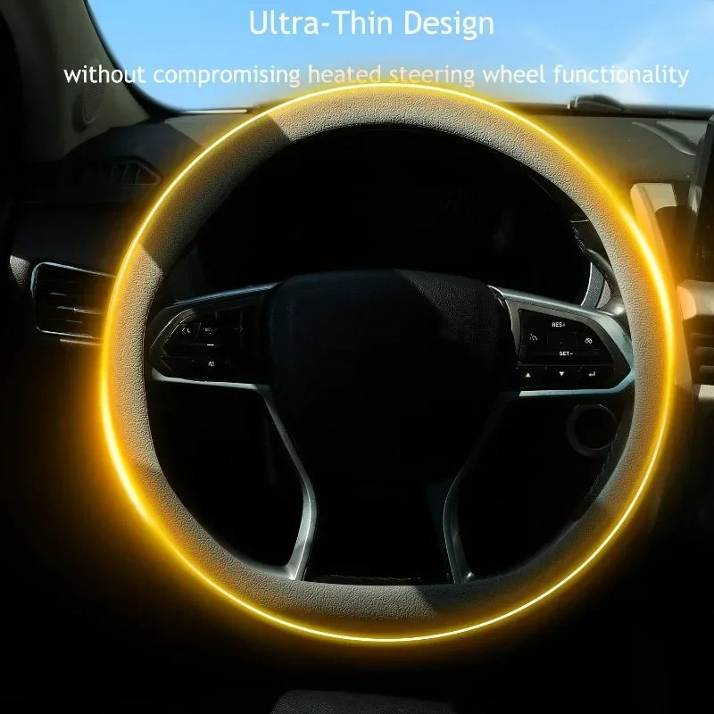 Car Steering Wheel Cover Universal for Round & D-Shaped 32cm Wheels Comfort Grip All Seasons Silicone Non-Slip Sweat-Absorbent