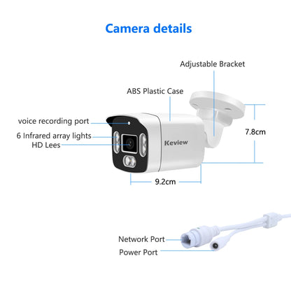 4K Poe Camera Video Surveillance IP Onvif Audio 48V POE 4MP 8MP Night Vision Bullet WaterProof security camera for NVR