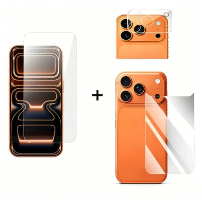 3In1 for iPhone 17 Pro Max Clear 9H Tempered Glass Screen Protector for IPhone17 Back Glass for 17Promax 3D Camera Lens Film