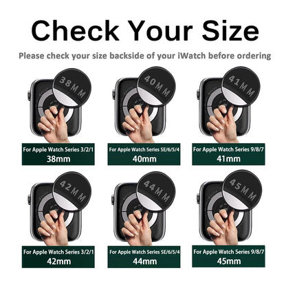 Glass+Diamond Cover For Apple watch case 46mm 40mm 44mm 41mm 42mm 45mm Bling Bumper Protector iWatch Series 11 10 9 SE 7 8 case
