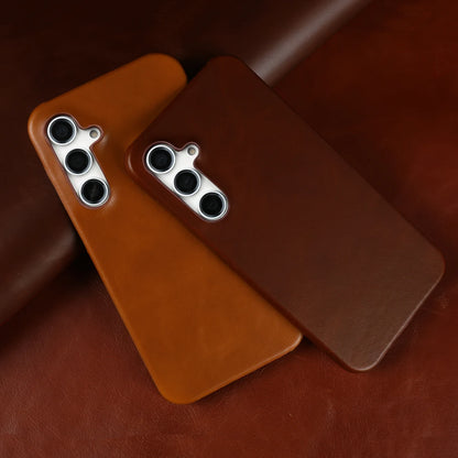 Handmade Genuine Leather Case For Samsung Galaxy S23 FE S20 S20FE 5G S22Plus S21 Aesthetic Vintag Pattern Phone Shell Back Cover