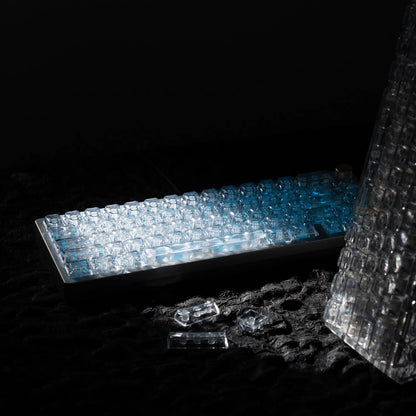 Womier 126 Keys Glittered Diamond RGB Shine Through Keycaps ASA Profile Personalized Set Gateron/Cherry MX Mechanical Keyboards