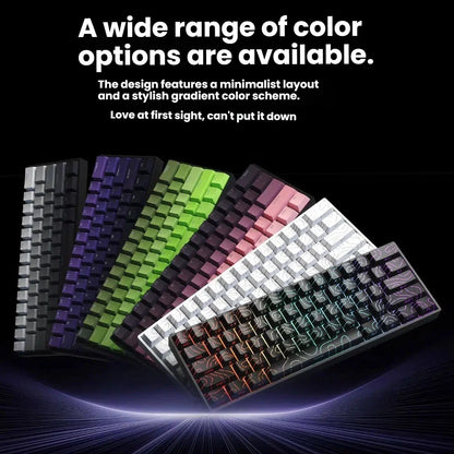 K61 USB Mini Mechanical Gaming Wired Keyboard Hot-Swappable Mechanical Keyboard Detachable Cable