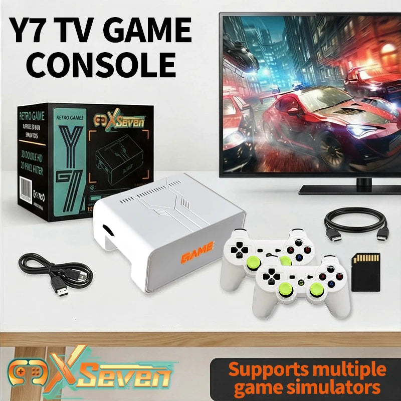 2026 New Coopreme Y7 X7 128G  Linux System 4K Video Game Console TV Box Wireless Controller Retro Game 10000+ Support PSP