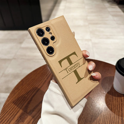Custom Name Initials Case For Samsung Galaxy S25 S24 S23 S22 S21 S20 Ultra Plus FE A13 A14 A15 A34 A35 A52 A53 A54 A55 A56 A05S