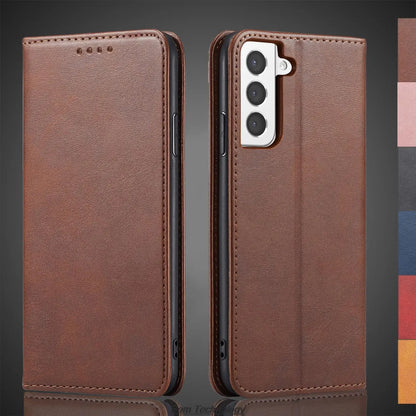 Magnetic attraction Leather Case for Samsung Galaxy S21 5G 6.2" Holster Flip Cover Case Wallet Phone Bags Fundas Coque