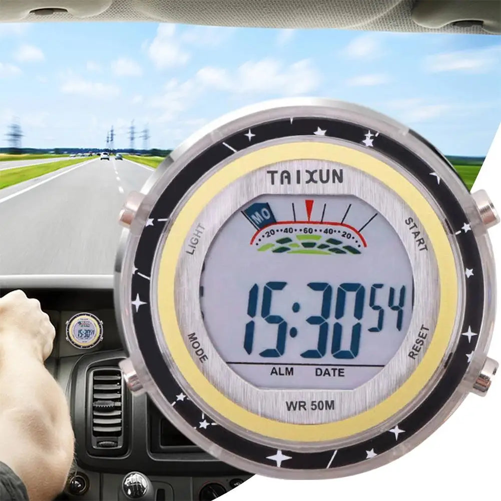 Motorcycle Digital Clock Waterproof Motorbike Stick-on Dashboard Car Clock Car Stick-On Mini Watch For Dashboard Boat Bike