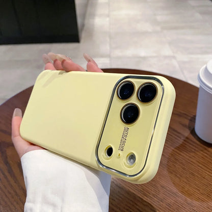 Original Liquid Glass Full Camera Protect Case For IPhone 17 Air 16 15 14 Plus 13 12 17 Pro Max ShockProof Soft Silicone Cover