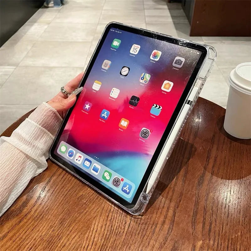Acrylic Case For ipad 12th 11th Pro air 11 13 M4 12.9 Cover iPad 4th 5th 10th 10.9 9.7 Clear Hard Funda iPad 7th 8th 9th 10.2