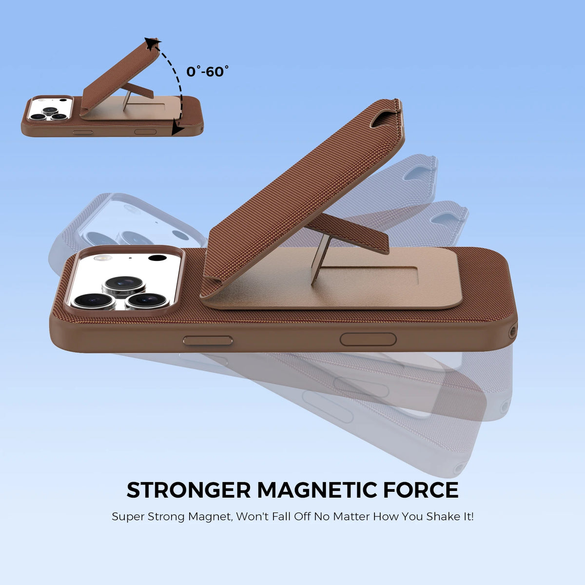 High End Official Magnetic Woven Strap Stand Card Holder Phone Case For Iphone 17 16 15 14 Pro Max Air Crossbody Lanyard Cover