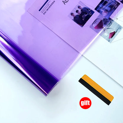 30cmx200cm Car Transparent Light Purple Protector Film Tint Headlight Taillight Wrap Cover Sticker for Motorcycle Car Accessorie