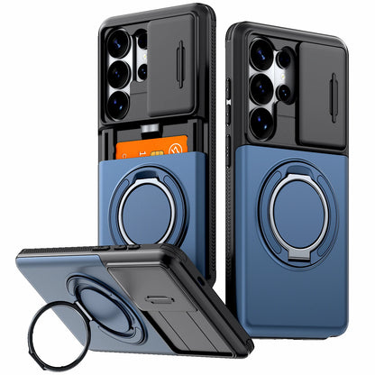 Luxury Wallet Case For Samsung Galaxy S26 S25 S24 Ultra Plus S23Ultra S22Ultra A57 A37 A27 A56 A17 Card Slot Stand Holder Cover