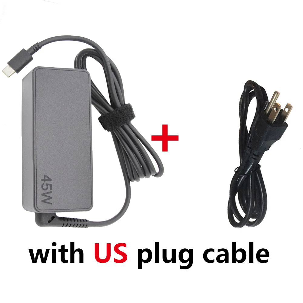 20V 2.25A 45W Type USB C For Lenovo AC Laptop Charger Chromebook C330 00HM666 Series ThinkPad T480 Yoga 720S-13IKB 720S-13ARR