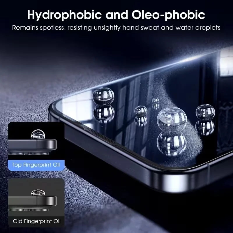 5P Ultra HD Full Coverage Tempered Glass Screen Protectors, Compatible with iPhone 18/18 Pro/18 ProMax/17Pro Max/17/16 Pro Max/16 Pro/16 Plus/16/15 ProMax. Features Anti-fingerprint & Dust-proof Performance, Case-friendly Des