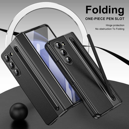Pen Holder Glass Film Cell Phone Case  for Samsung Galaxy Z Fold8 Ultra Fold 8 7 6 5 4 3 Fold7 Fold4 Fold5 Fold6 Fold3