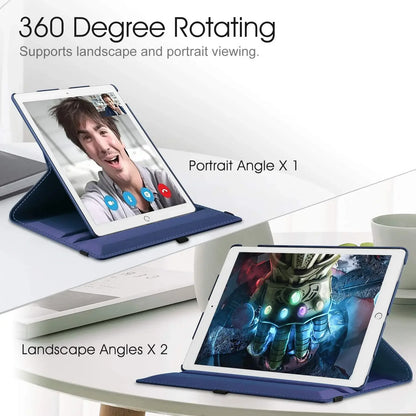 Case For Apple iPad Pro 12.9 2015/2017 360 Rotating Smart Cover iPad Air 13 2024 2025 12.9"2018-22 PU Leather Funda Tablet Shell