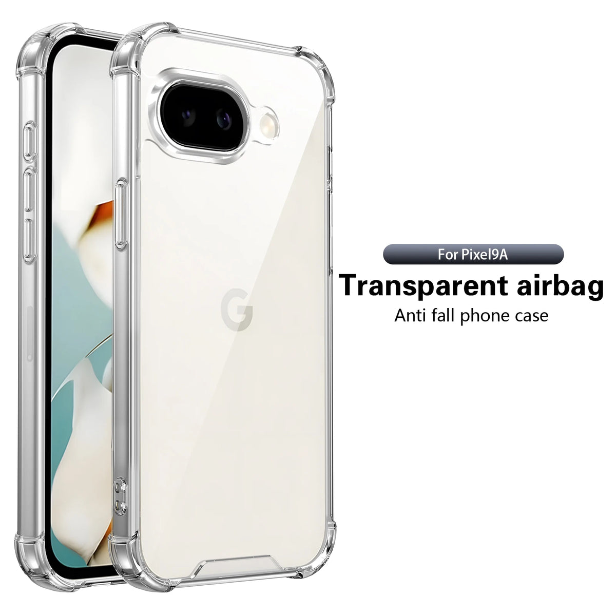 For Google Pixel 9A Case Shockproof Silicone Bumper Air Cushion Clear Matte Back Cover Hard Phone Case for Google Pixel 9A 5G