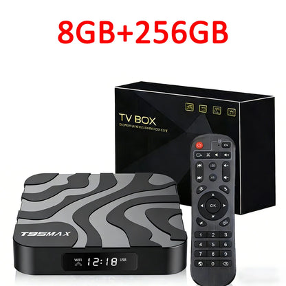 Android 16 T95Max Smart Home Theater TV Box Allwinner H618 Dual Wifi 8G RAM 256G ROM BT5.4 Netflix Google 4K 8K HD Set Top Box