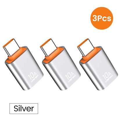 10A USB 3.0 To Type C Adapter OTG Type C Male To USB Female Converter For Laptop Xiaomi Samsung USBC Fast Charging Adaptador