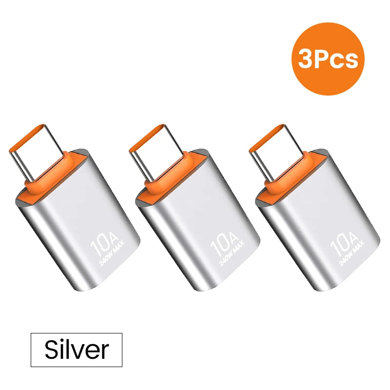 10A USB 3.0 To Type C Adapter OTG Type C Male To USB Female Converter For Laptop Xiaomi Samsung USBC Fast Charging Adaptador