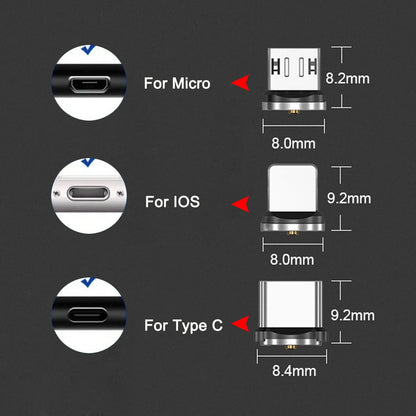5PCS Magnetic Plug Connector Universal Round Magnetic Cable Type C Micro USB Magnet Replacement Parts for Mobile Phones