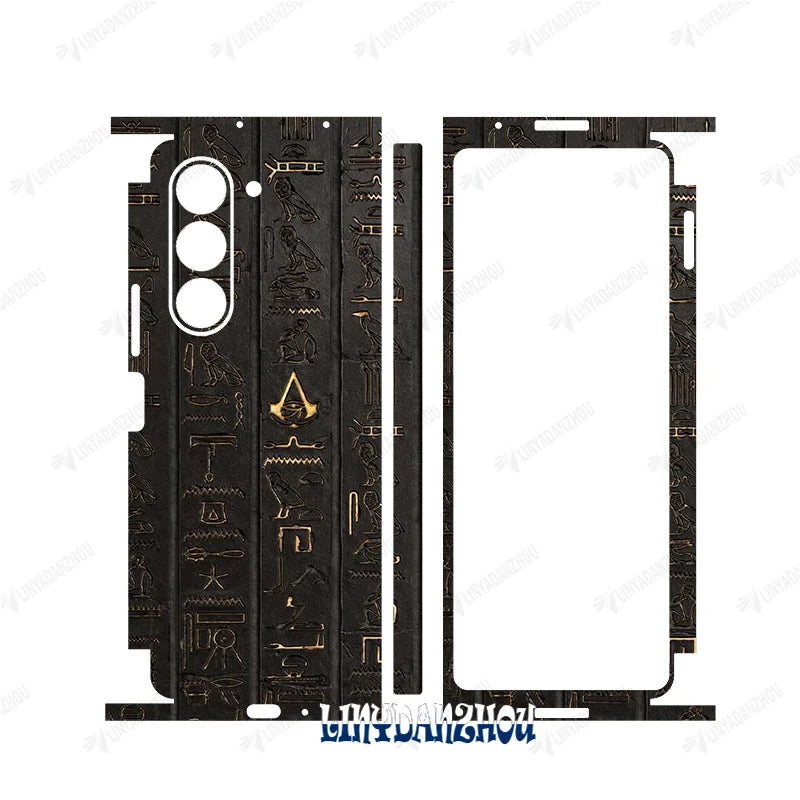 Colorful Anti-Scratch Stickers For Samsung Galaxy Z Fold 5 4 3 7 6 Fold4 Protective Decal Skin Full Cover Back Film