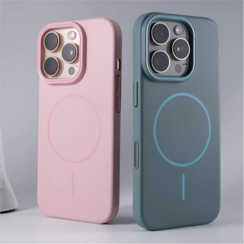 Original For Magsafe Magnetic Case for iPhone 17 Air 16 E 15 14 Plus 13 12 Mini 11 Pro XR XS Max Shockproof Matte Hard PC Cover