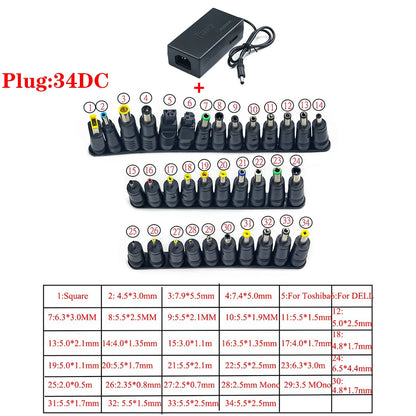 96W Universal AC Laptop Power Adapter 12V 15V 16V 18V 19V 4.5A 20V 24V Charger For Dell For Toshiba  ForAsus For Acer For Lenovo