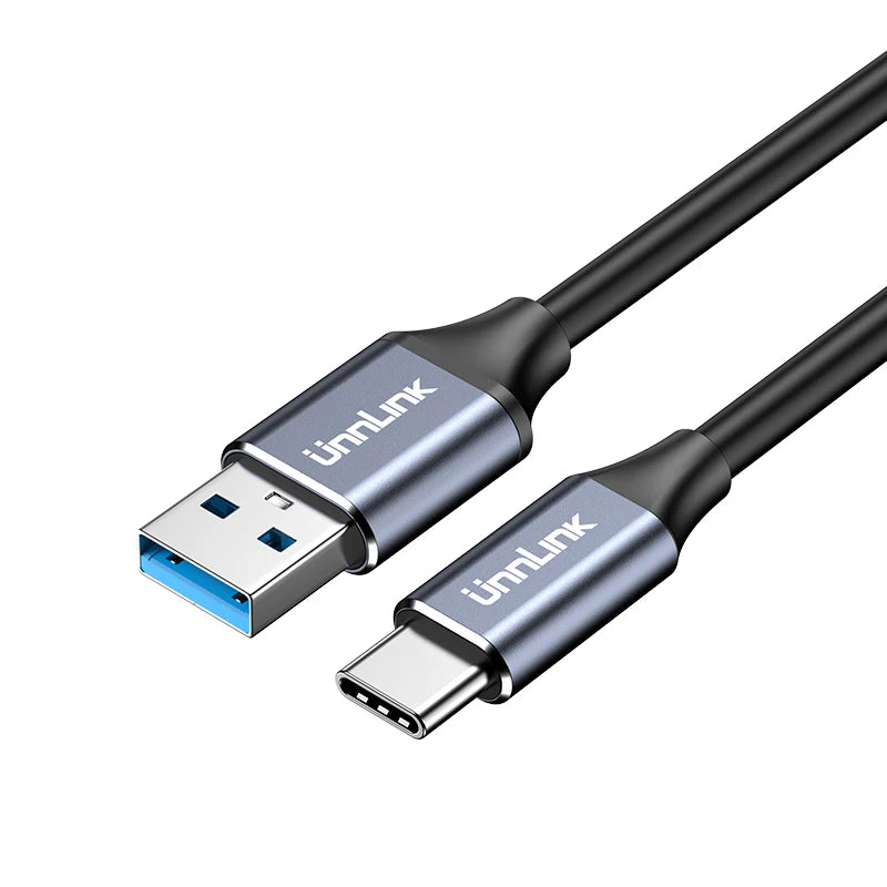 Unnlink USB 3.2 10Gbps Type C Cable USB A to Type-C Data Transfer USB C SSD Hard Disk Wire 3A PD 65W Fast Charging