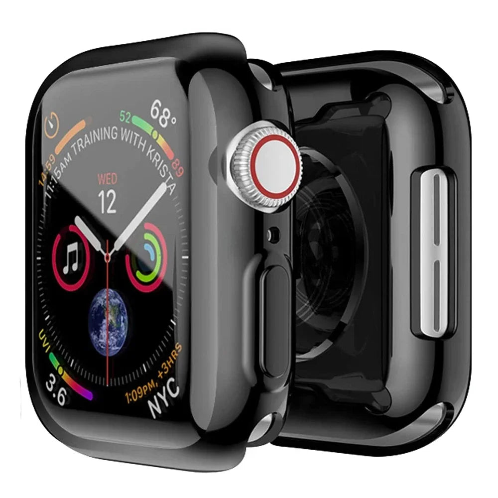 Screen Protector for Apple Watch Ultra 4 3 2 49 41 44 40 45 46 42mm TPU Bumper Cover Case for iWatch Series 11 10 12 9 8 7 SE 6