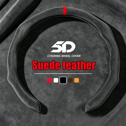 Premium Non-slip Suede Leather Car Steering Wheel Cover Booster Cover For Geely Coolray Boyue Okavango  Icon Emgrand X7 EX5
