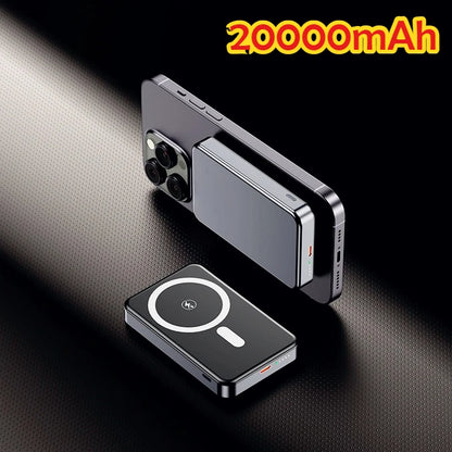 Taepiaa Qi2 Magnetic Power Bank 20000mah 20W Wireless Charging 22.5W Wired Charge Qi2-Certified for IPhone 16 15 14 13 Pro Max