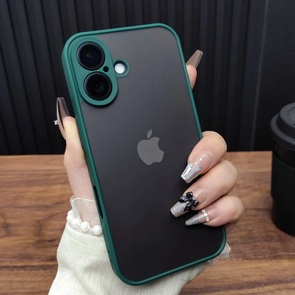 Luxury Transparent Matte Phone Case For iPhone 11 12 13 14 15 16 17 Pro Max Air X Xs Max XR 7 8 Plus Bumper Back Cases Cover