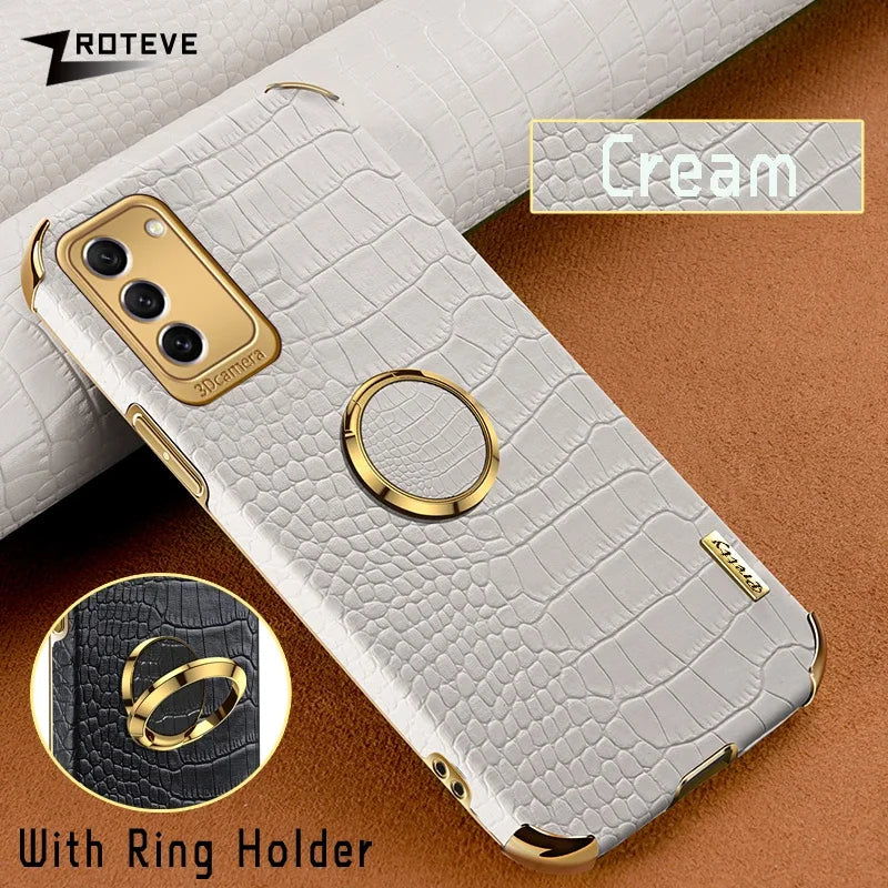 S25 Ultra Case ZROTEVE Crocodile Pattern Leather Cover For Samsung Galaxy S25 Edge S24 S23 FE S22 S21 Plus S24+ S25+ Phone Cases