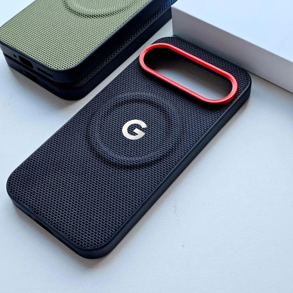 Luxury PU Weave Leather Texture Magnetic Phone Case For Google Pixel 11 10 9 Pro XL 10A 9A Shockproof Wireless Charging Cover