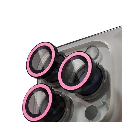 Luminous  Camera Protector For IPhone 16 Pro Max 16 Plus 15Pro Lens Film Ring Anti-Scratch Tempered Glass Glowing Protective Cap
