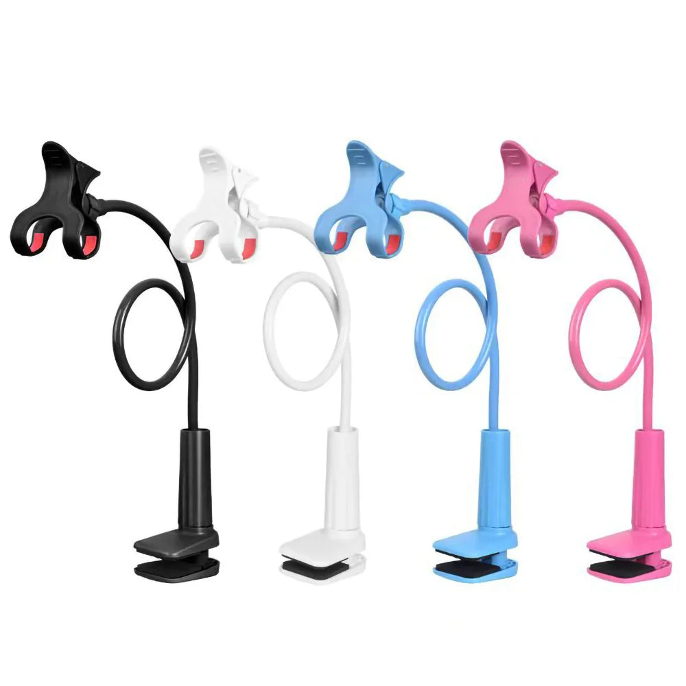 Lazy Bedside DesktopMobile Phone Clamp Bracket Flexible Long Arm Gooseneck Lazy Person Bracket With Handle Overhead Live Bracket