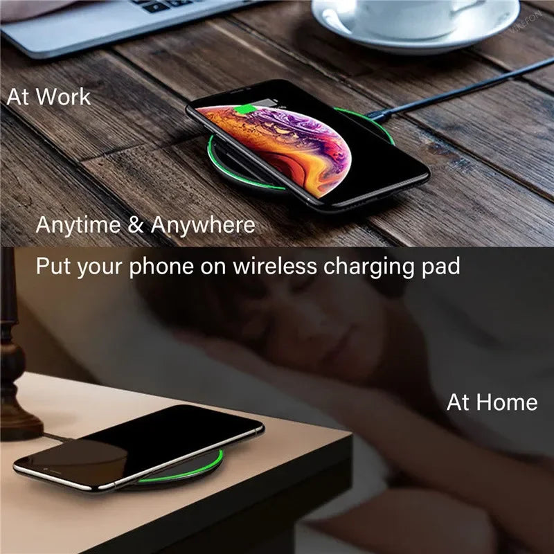 2026 Fast Wireless Charger Pad for iPhone 17 16 15 14 13 Pro Max Samsung Galaxy S25 S24  Xiaomi Wireless Charging Station