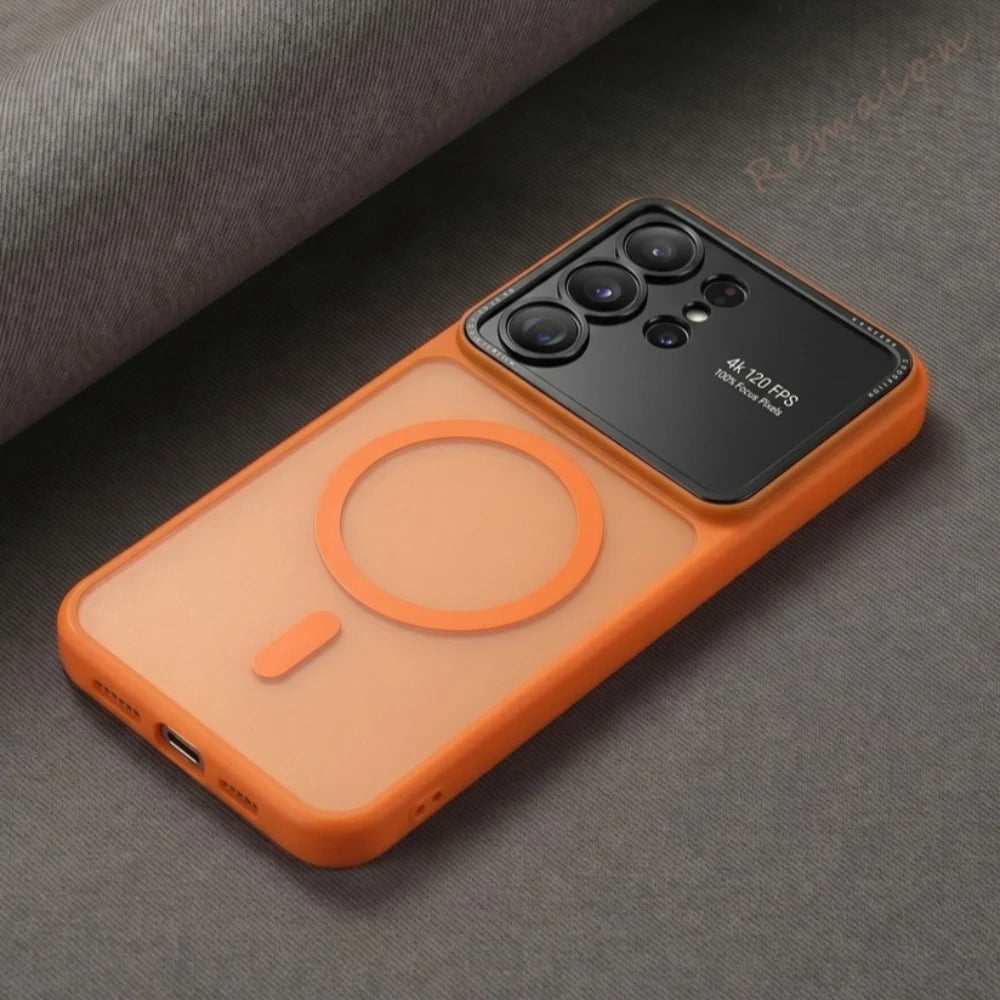 Magnetic Luxury Phone Case for Samsung Galaxy S26 S24 S25 Ultra S26Ultra Magsafe Official Matte Len Camera Protector Cover