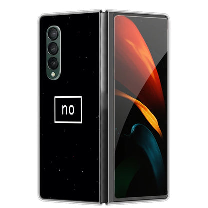 Case For Galaxy Z Fold 7 6 5 3 4 2 Transparent Hard Folding Luxury Painted For Samsung Z Fold 7 Fold Special Fold2 Clear Cover